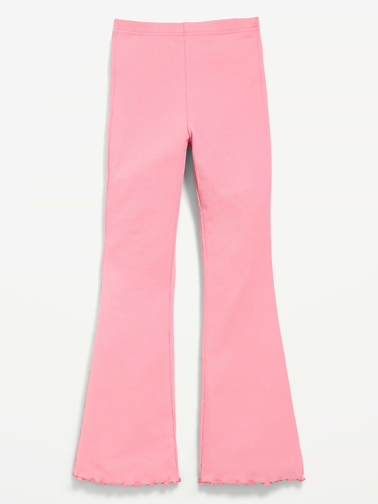 Image number 1 showing, High-Waisted Ribbed Flared Leggings for Girls