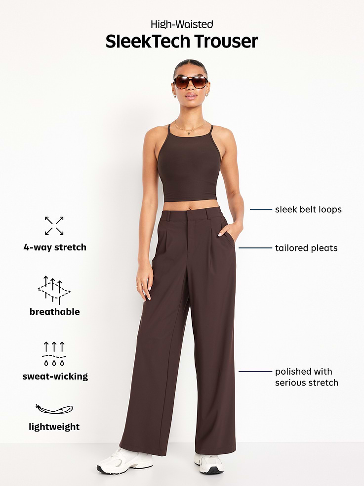 Image number 10 showing, High-Waisted SleekTech Trouser Pants