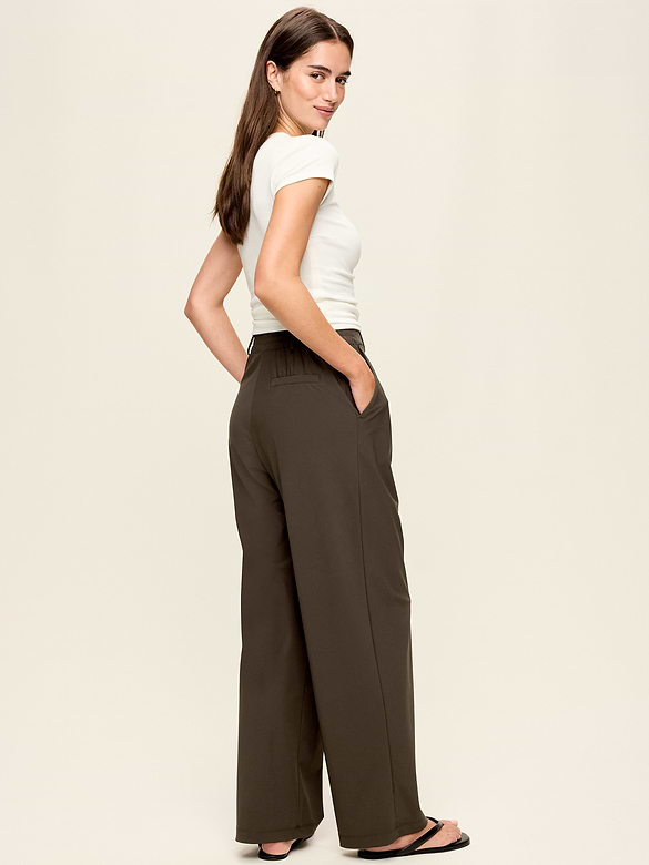 High-Waisted SleekTech Trouser Pants