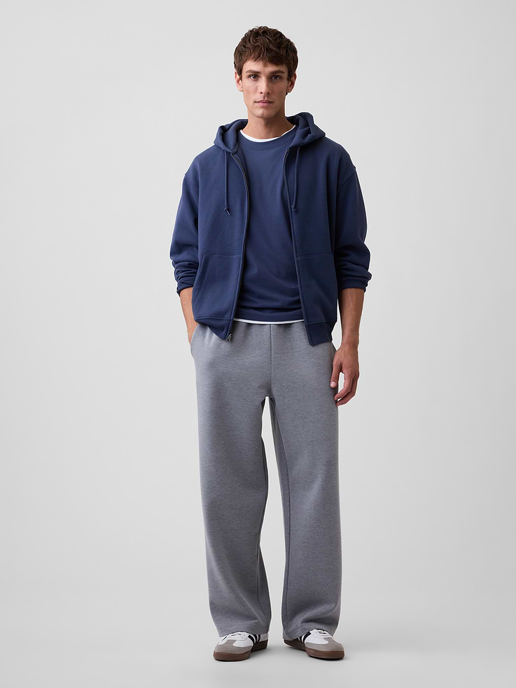 Image 1 of 4, Stretch ponte de roma knit., Drawcord ties at elasticized waist., On-seam pockets, patch pocket at back., Product #1179546