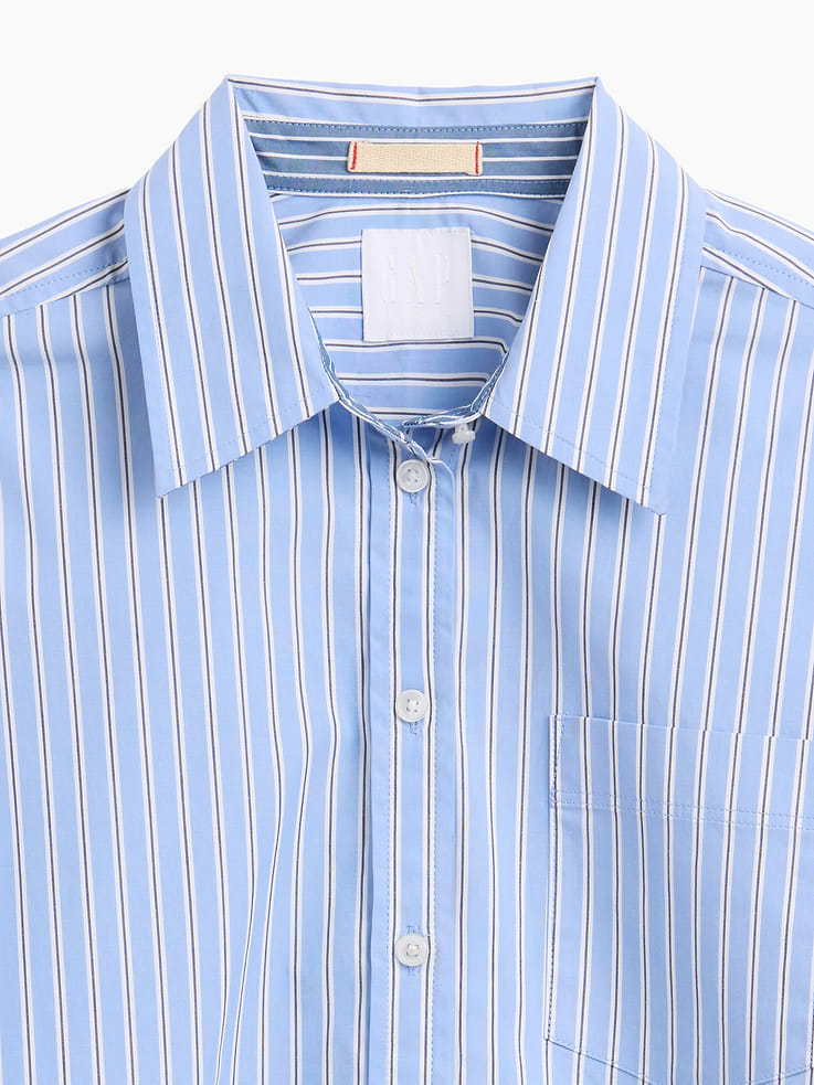 Image number 7 showing, GapStudio Poplin Crop Shirt