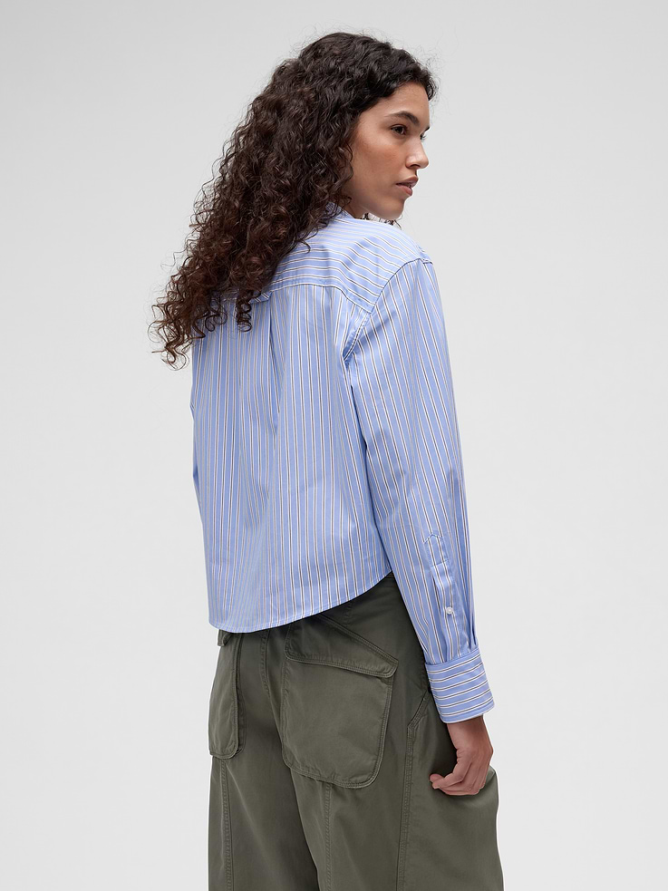 Image number 2 showing, GapStudio Poplin Crop Shirt