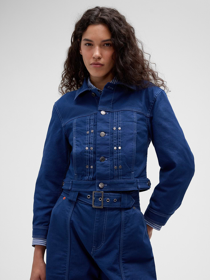 Image number 1 showing, GapStudio Crop Canvas Jacket