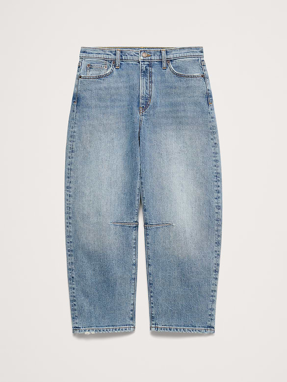 Mid-Rise Barrel Crop Jean