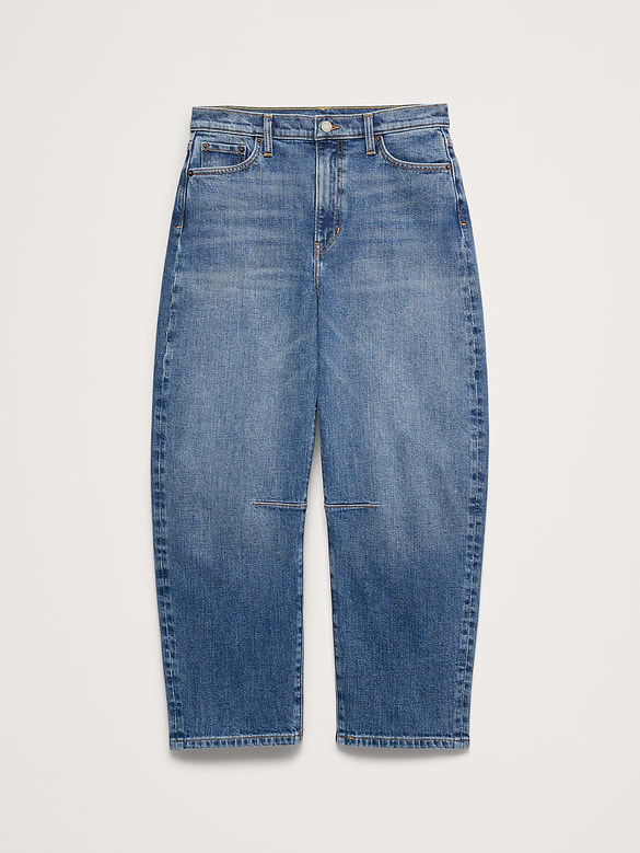 Mid-Rise Barrel Crop Jean