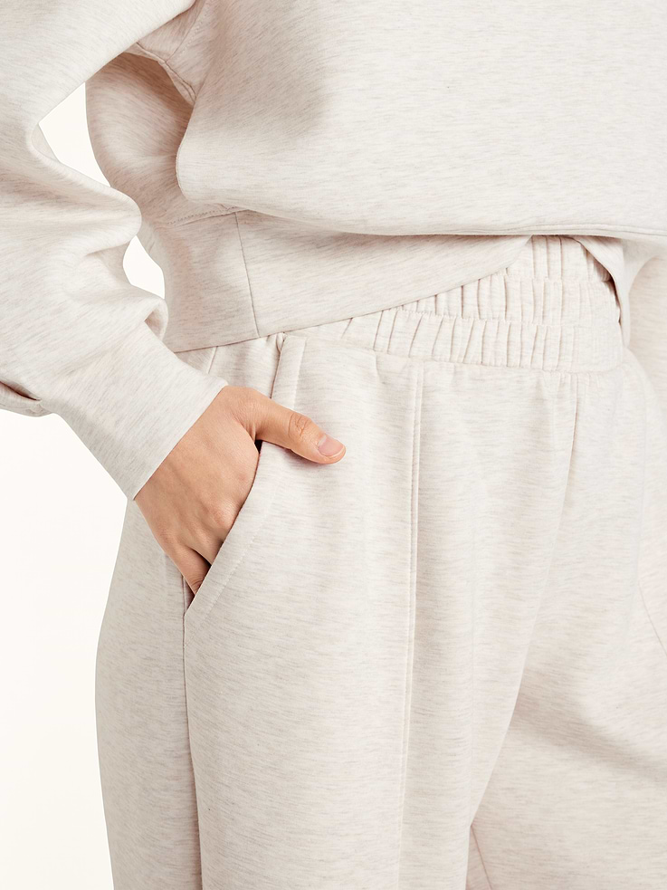 Image number 3 showing, High-Waisted Bounce Fleece Wide-Leg Sweatpants