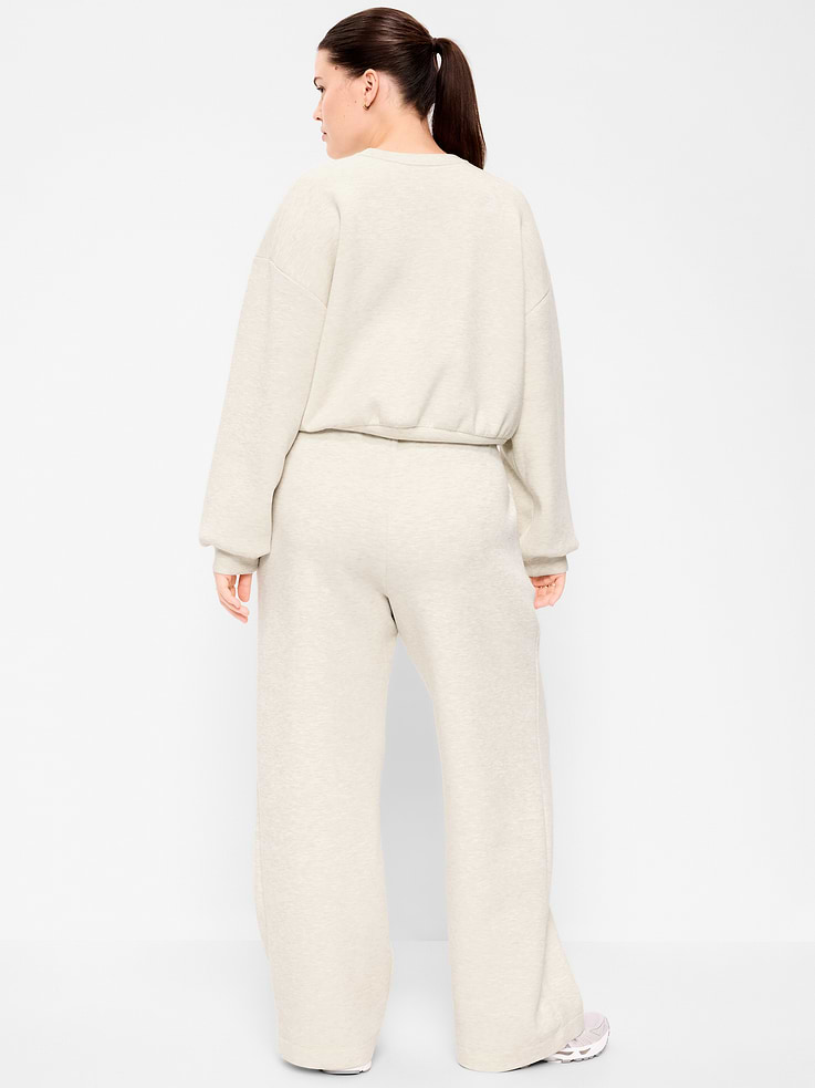 Image number 6 showing, High-Waisted Bounce Fleece Wide-Leg Sweatpants