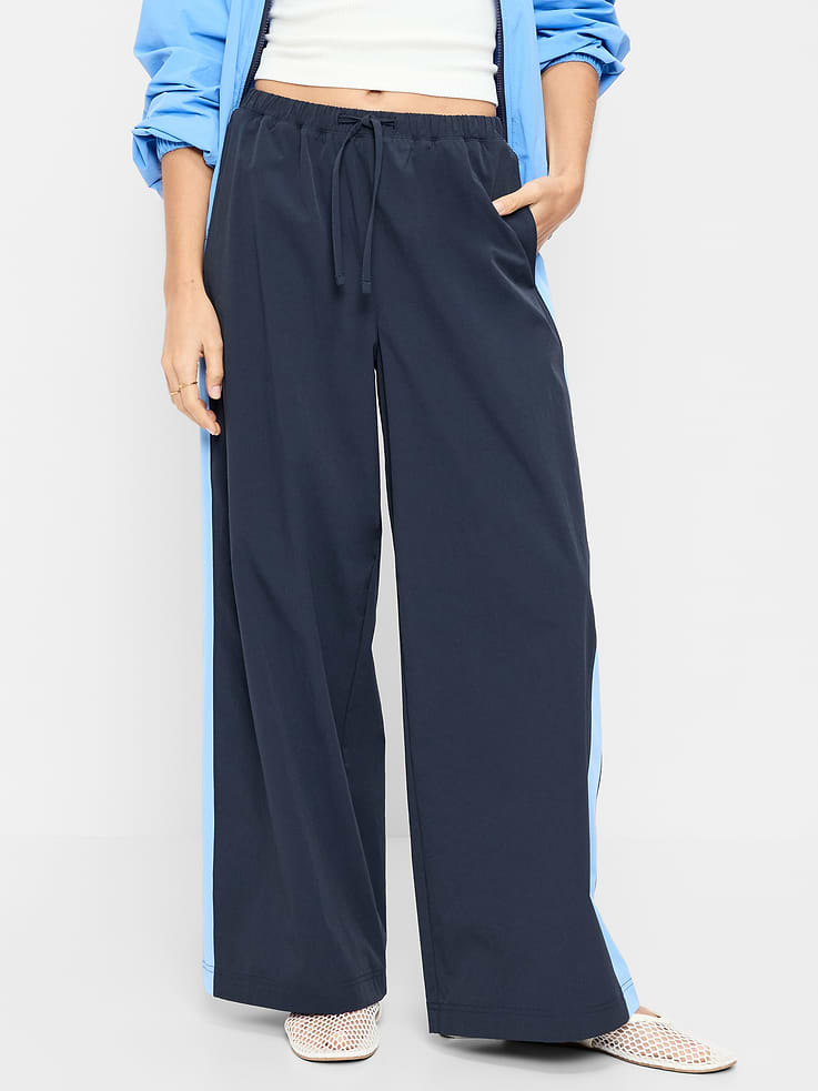 Image number 1 showing, High-Waisted TrekTech Lightweight Woven Active Pants