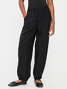 Image number 1 showing, High-Waisted Crinkled Harem Pants for Girls