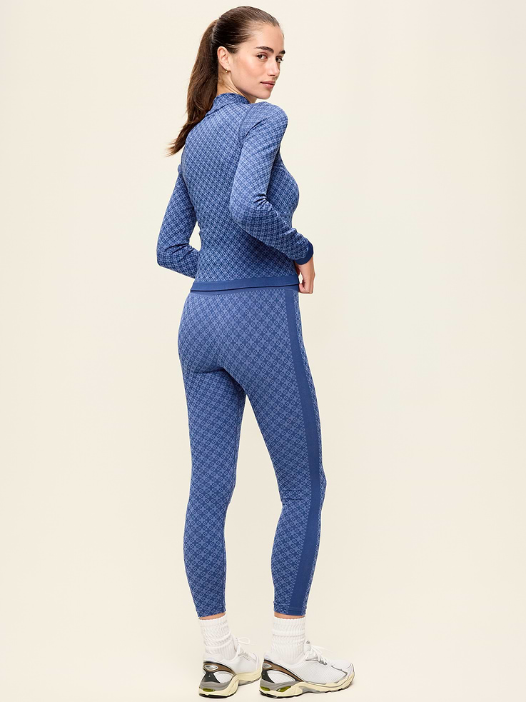 Image 3 of 10, High-Waisted Seamless Jacquard Leggings