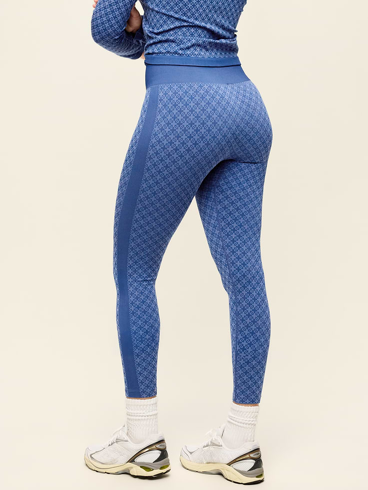 Image 8 of 10, High-Waisted Seamless Jacquard Leggings
