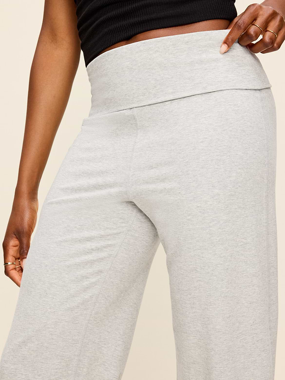 Fold-Over Waist Fitted Joggers