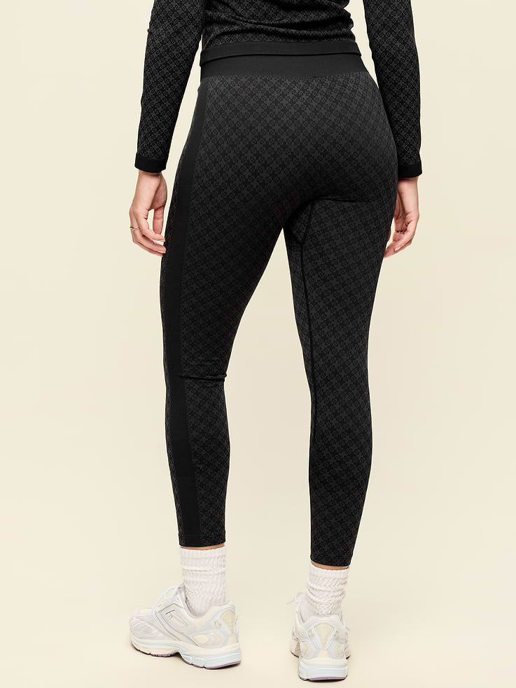 Image 8 of 10, High-Waisted Seamless Jacquard Leggings