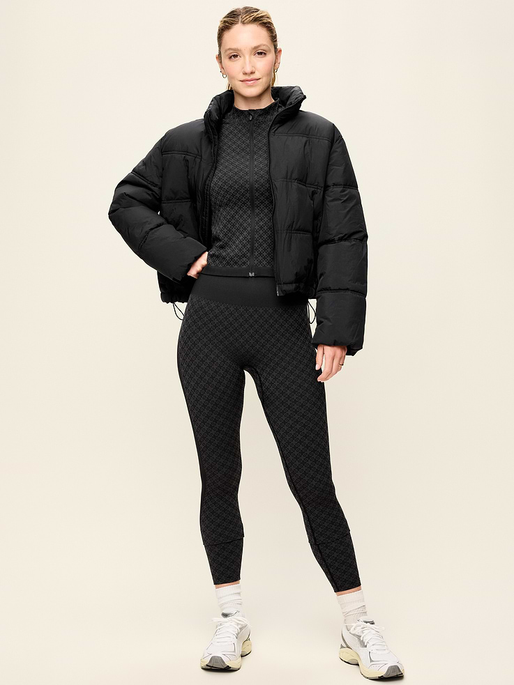 Image 2 of 10, High-Waisted Seamless Jacquard Leggings