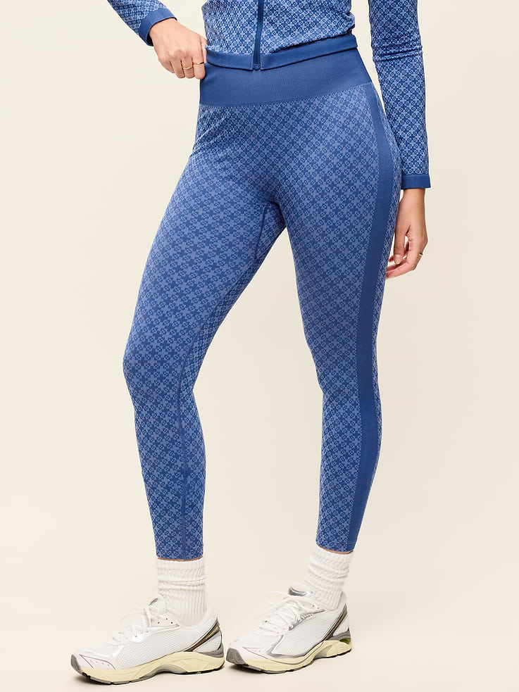 Image 7 of 10, High-Waisted Seamless Jacquard Leggings