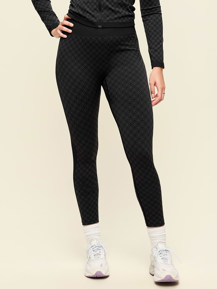 Image 7 of 10, High-Waisted Seamless Jacquard Leggings