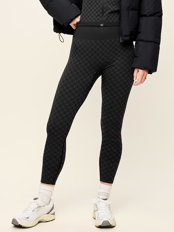 High-Waisted Seamless Jacquard Leggings