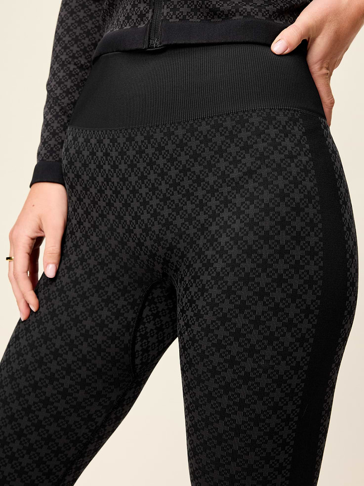 Image 6 of 10, High-Waisted Seamless Jacquard Leggings