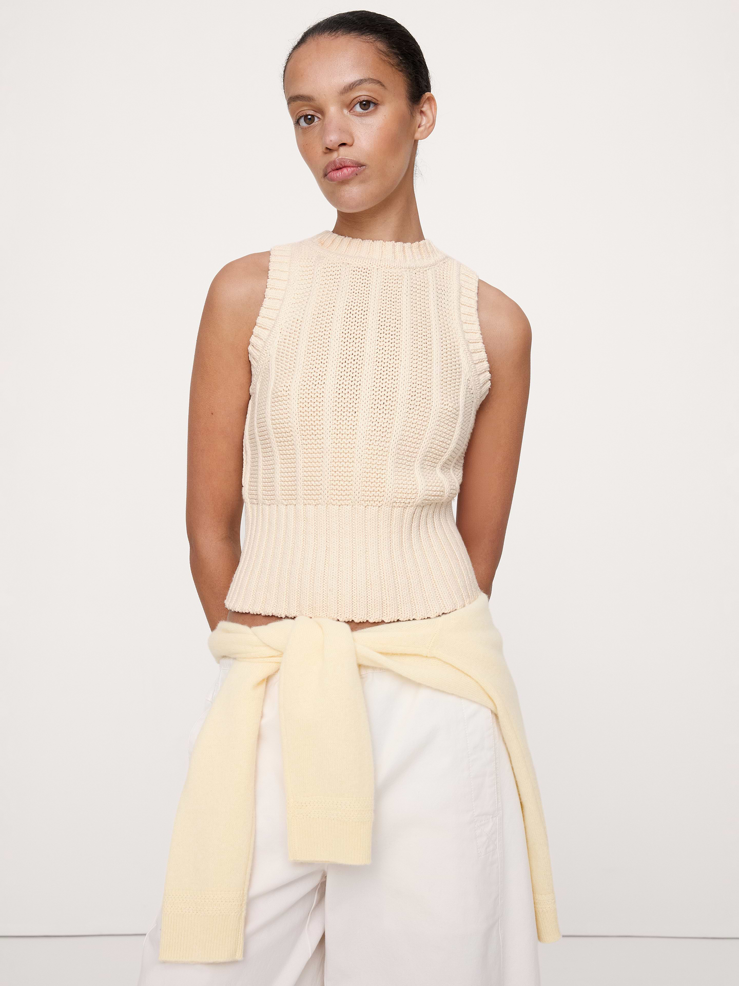 Image number 1 showing, Chunky Cotton Sweater Tank