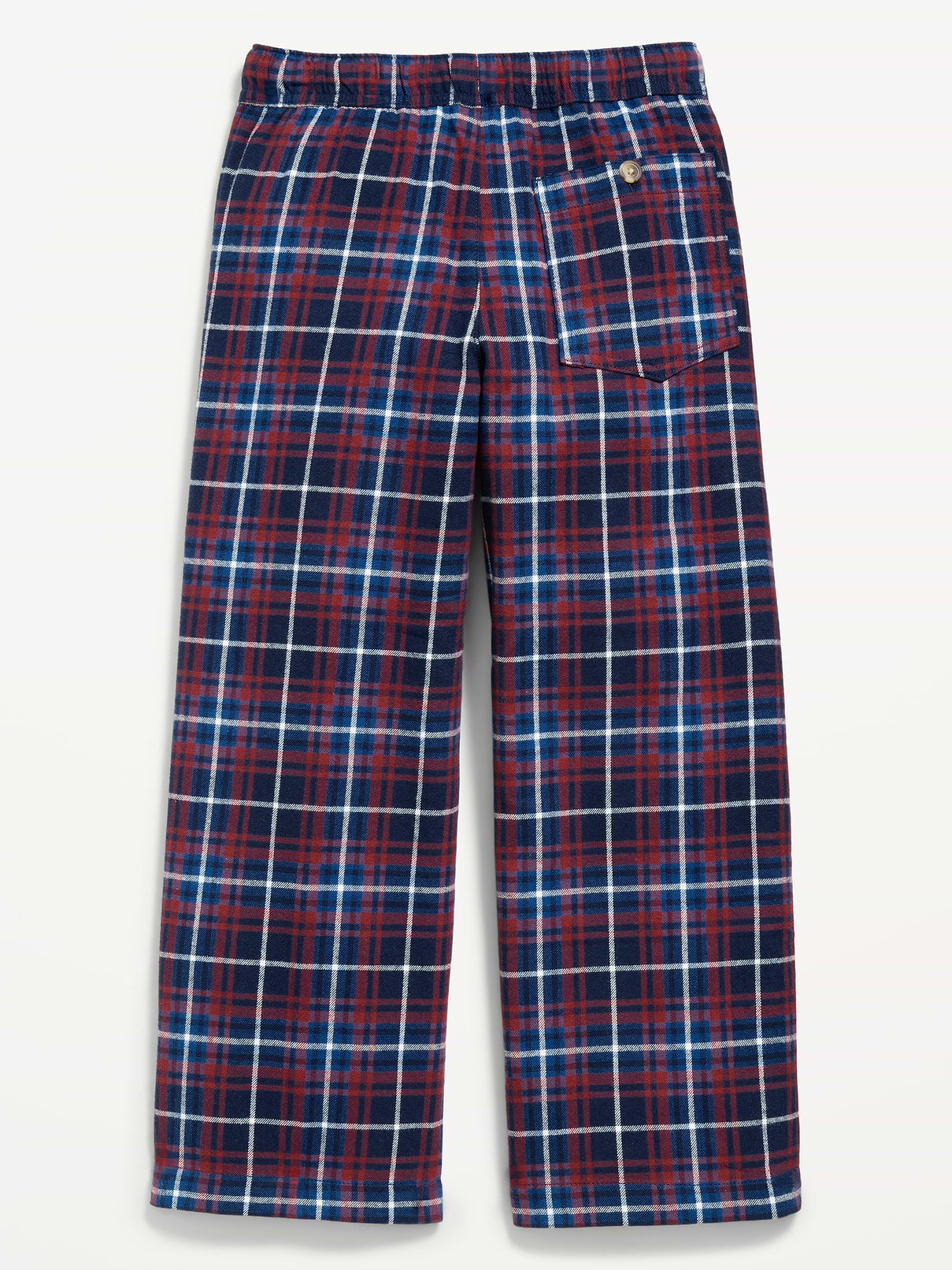 Image number 2 showing, Pull-On Baggy Plaid Flannel Pants for Boys