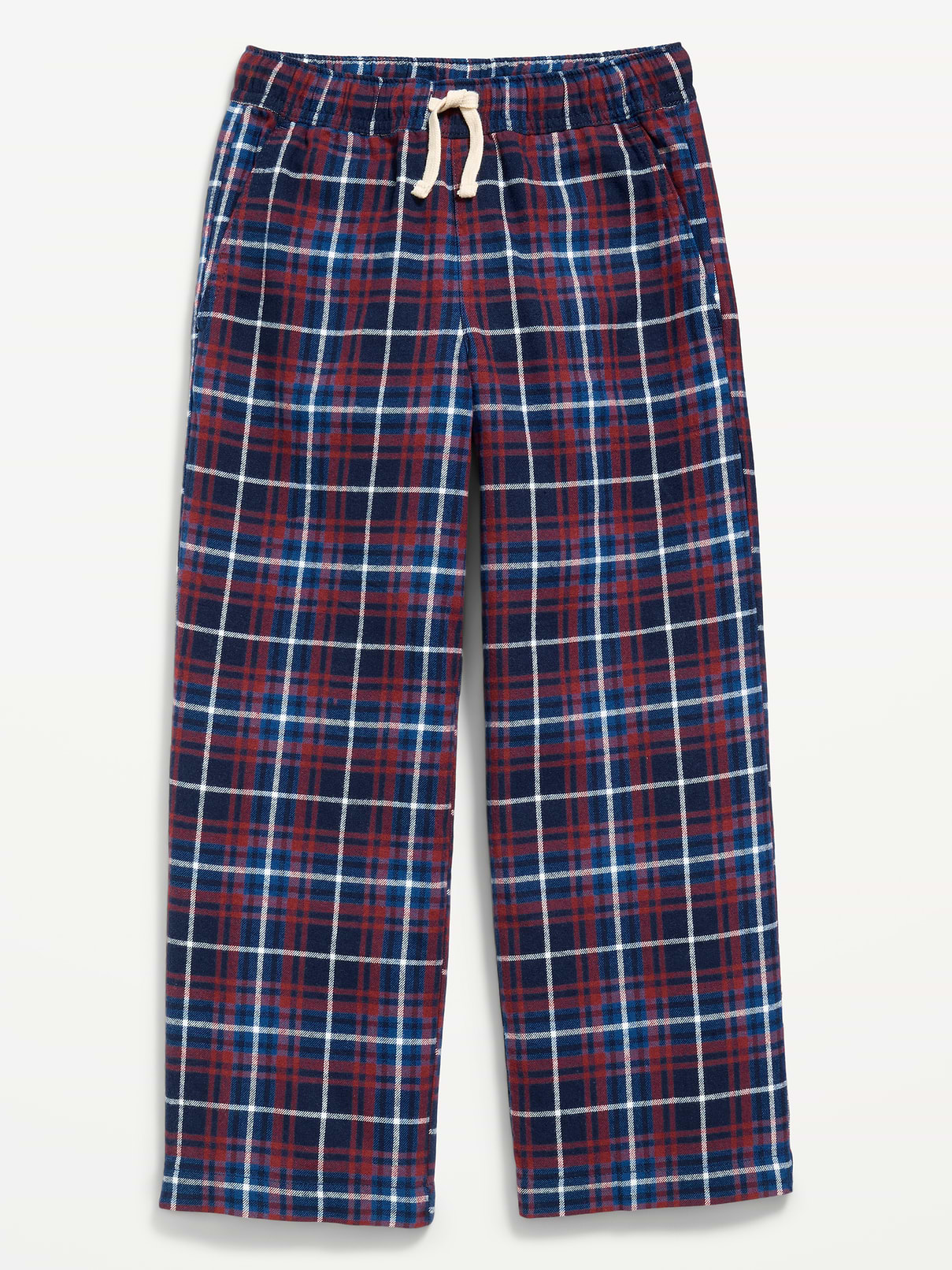 Image number 1 showing, Pull-On Baggy Plaid Flannel Pants for Boys