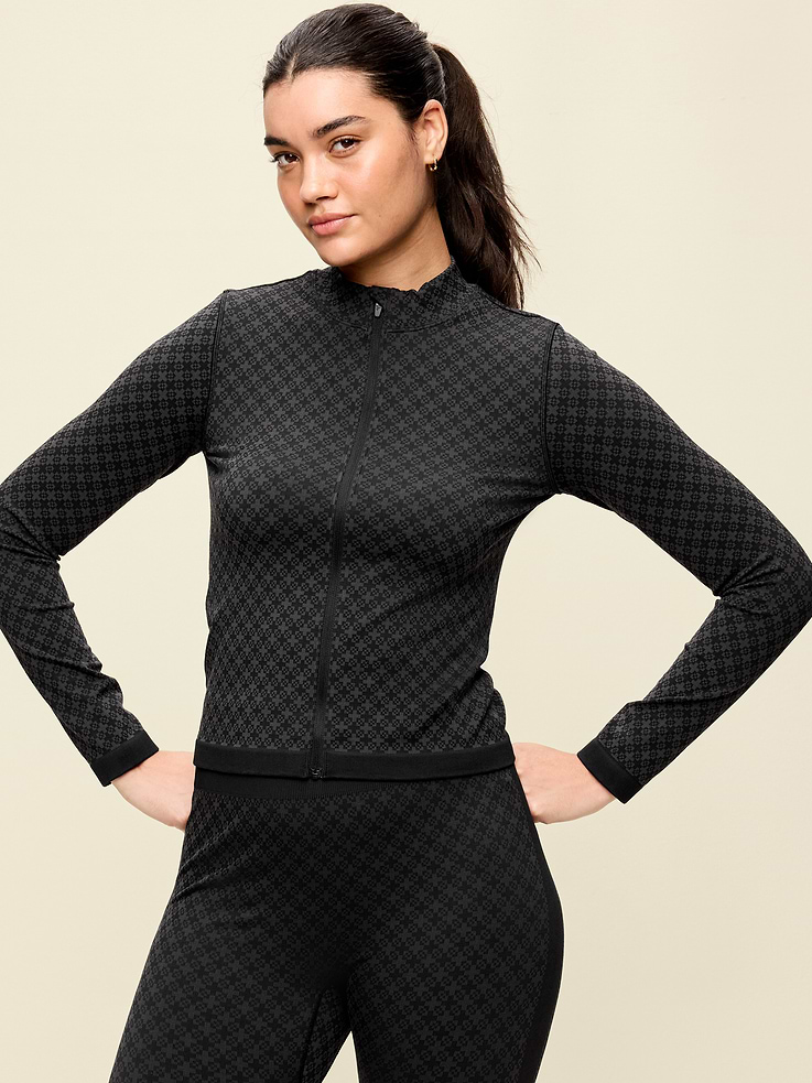 Image 6 of 8, Seamless Jacquard Full-Zip Jacket