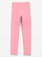 Image number 2 showing, Ribbed Lettuce-Edge Leggings for Girls