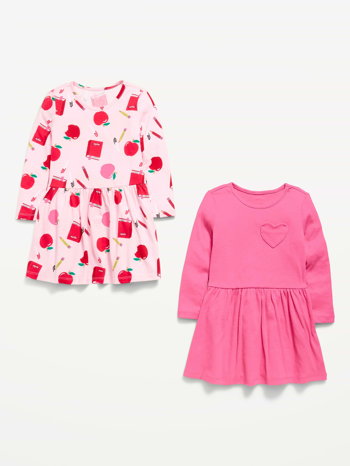 Image number 2 showing, Long-Sleeve Fit and Flare Dress 2-Pack for Toddler Girls
