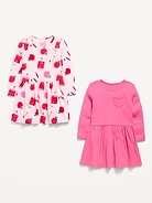 Image number 2 showing, Long-Sleeve Fit and Flare Dress 2-Pack for Toddler Girls