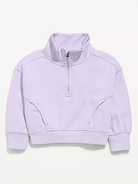 Image number 1 showing, Dynamic Fleece Quarter-Zip Pullover Sweatshirt for Toddler Girls
