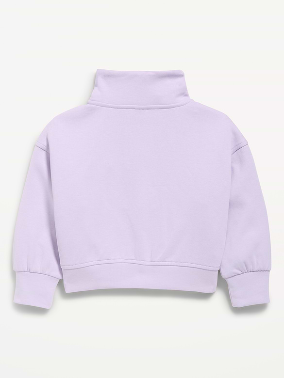 Dynamic Fleece Quarter-Zip Pullover Sweatshirt for Toddler Girls