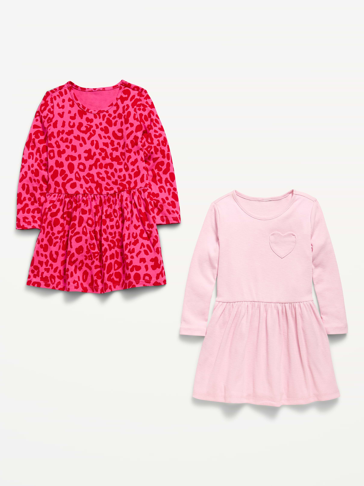 Image number 2 showing, Long-Sleeve Fit and Flare Dress 2-Pack for Toddler Girls