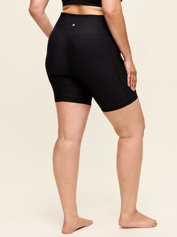 High-Waisted StudioSmooth Biker Shorts -- 4-inch inseam