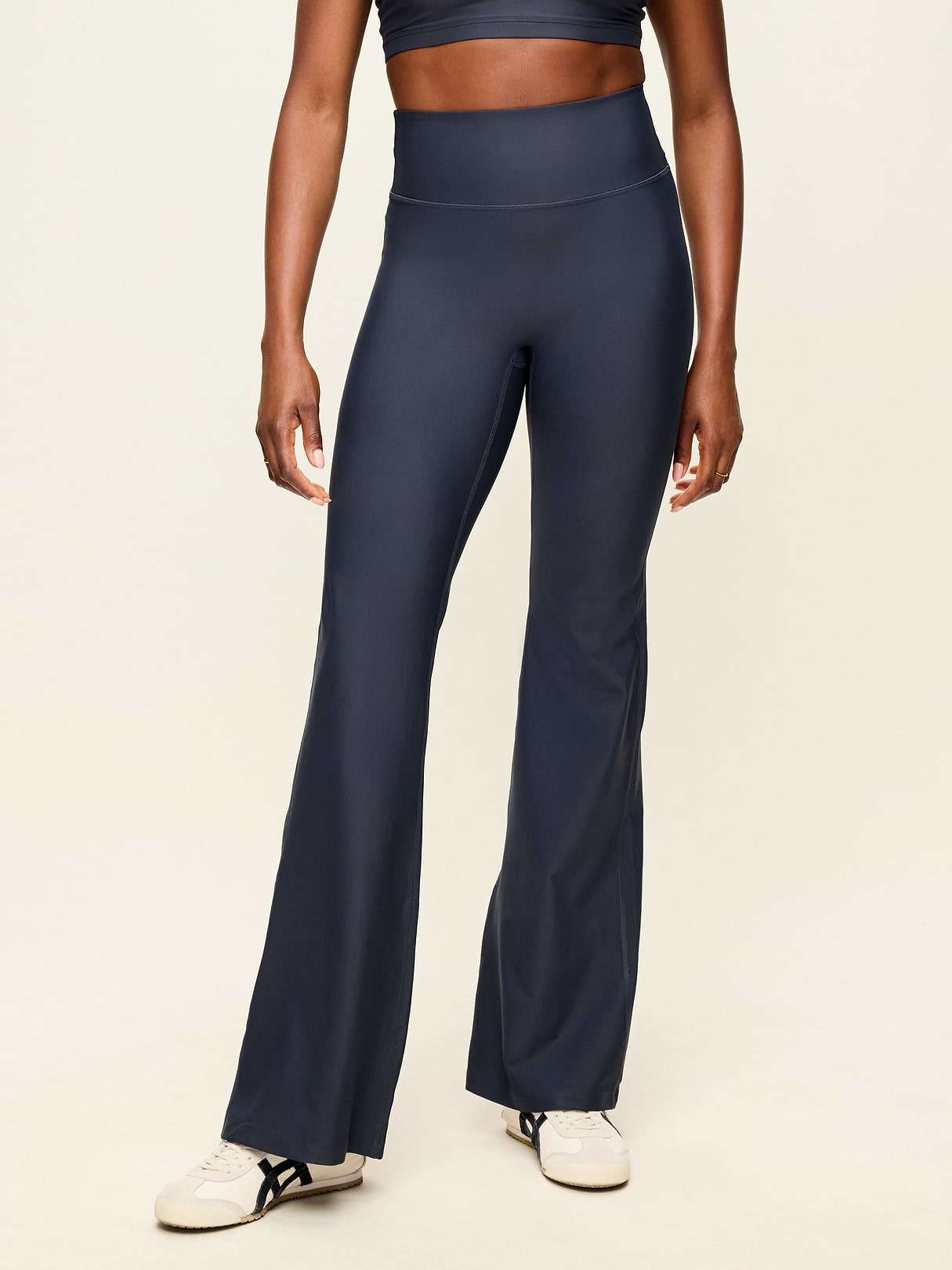 High-Waisted PowerSoft Flare Leggings - Dusk Navy by Old Navy