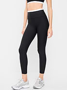 Image 1 of 9, Ft. PowerSoft Boundless. Same slick, sweat-wicking stretch as our original best-selling classic, with no front-rise seam for a smooth look and feel., 4-way stretch for freedom to move through your workout, go-dry tech wicks sweat to keep you comfortable, smooth seamless front, side pockets, Product #896325