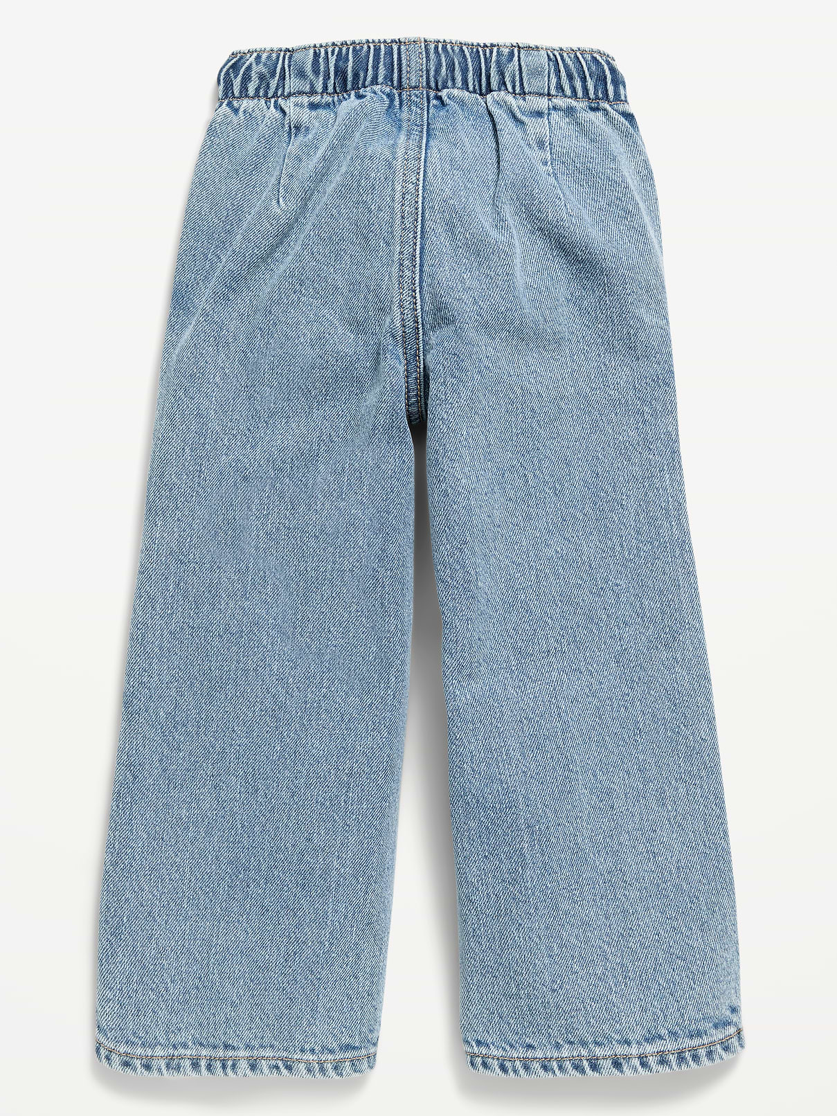Image number 4 showing, High-Waisted Baggy Wide-Leg Pull-On Jeans for Toddler Girls