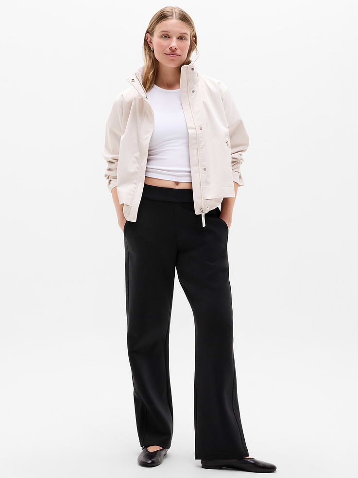 Image number 1 showing, Form Knit Mid Rise Straight Pant