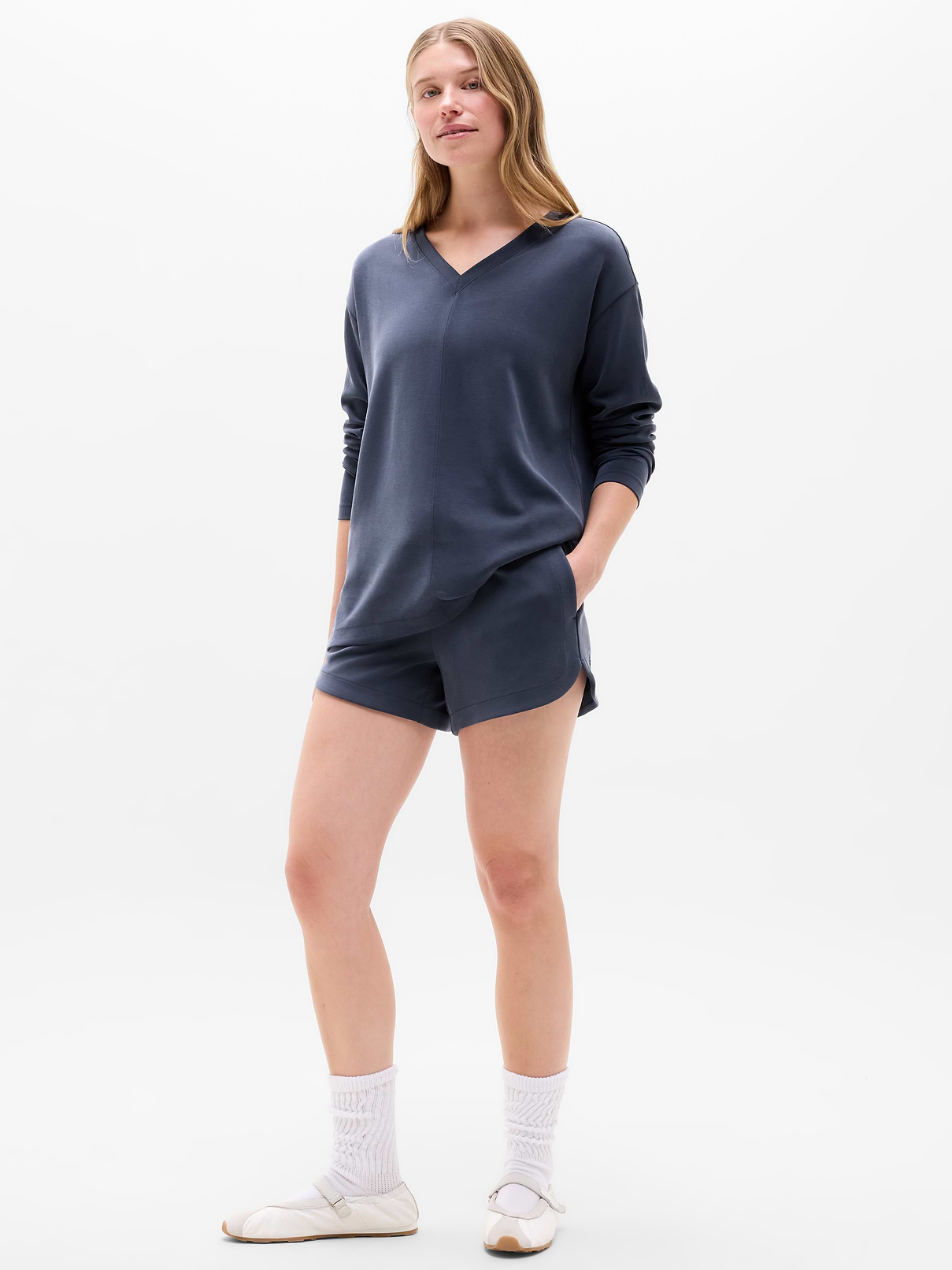 Seasoft V Neck Sweatshirt | Athleta