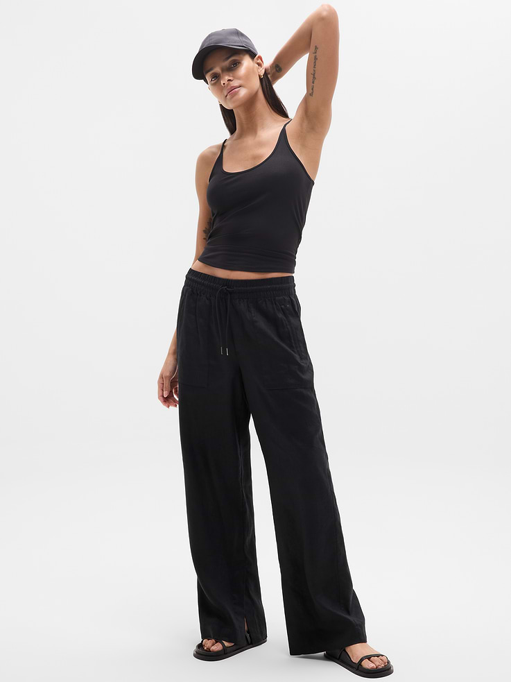 Image number 1 showing, Retreat Linen High Rise Wide Leg Pant