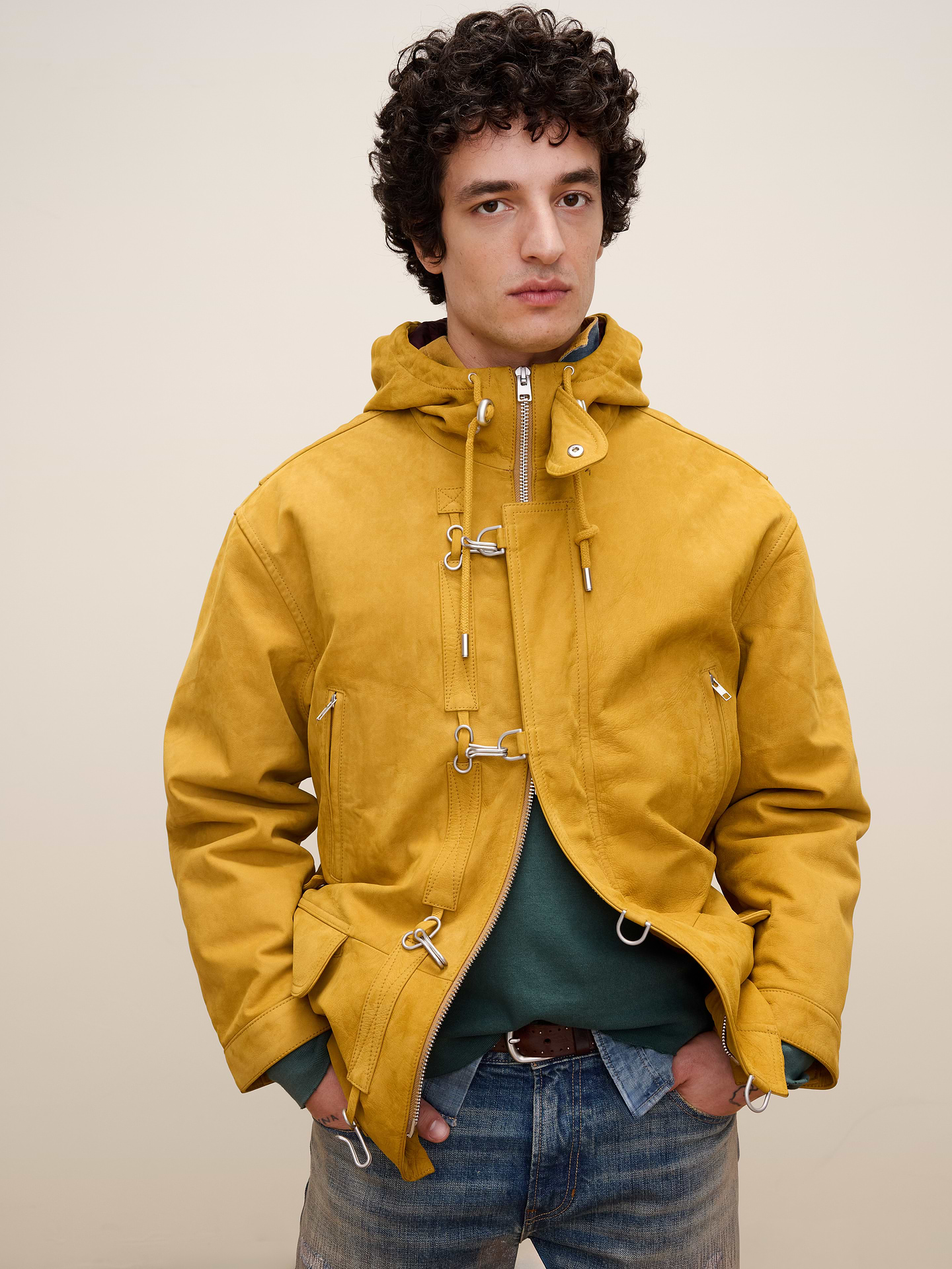 Image number 1 showing, Archive Reissue Fireman's Jacket in Nubuck Leather