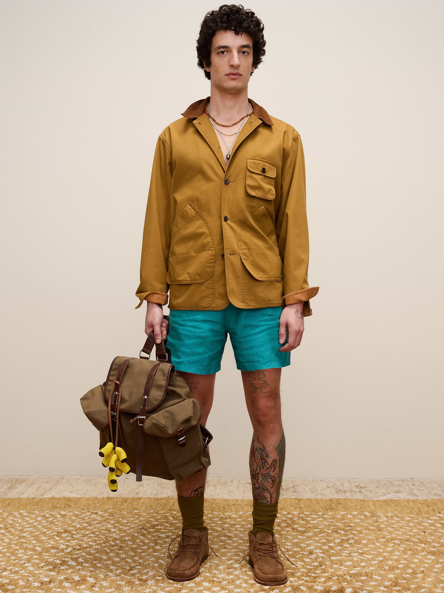 Image number 1 showing, Archive Reissue Walking Jacket with Suede Collar