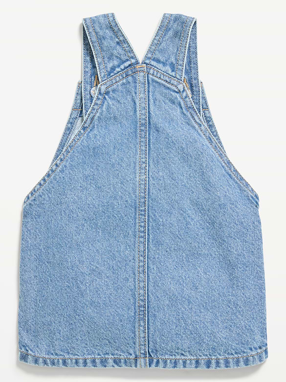 Printed Denim Skirtall Dress for Baby