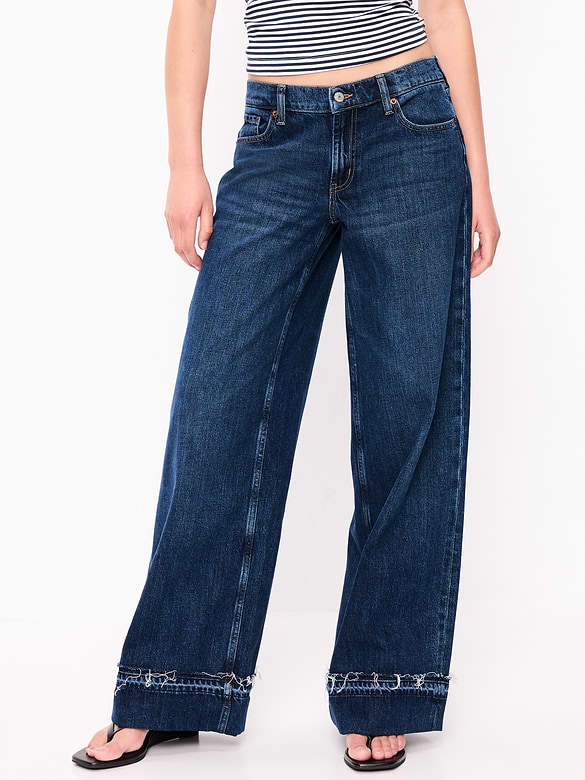 Low-Rise Baggy Wide-Leg Jeans
