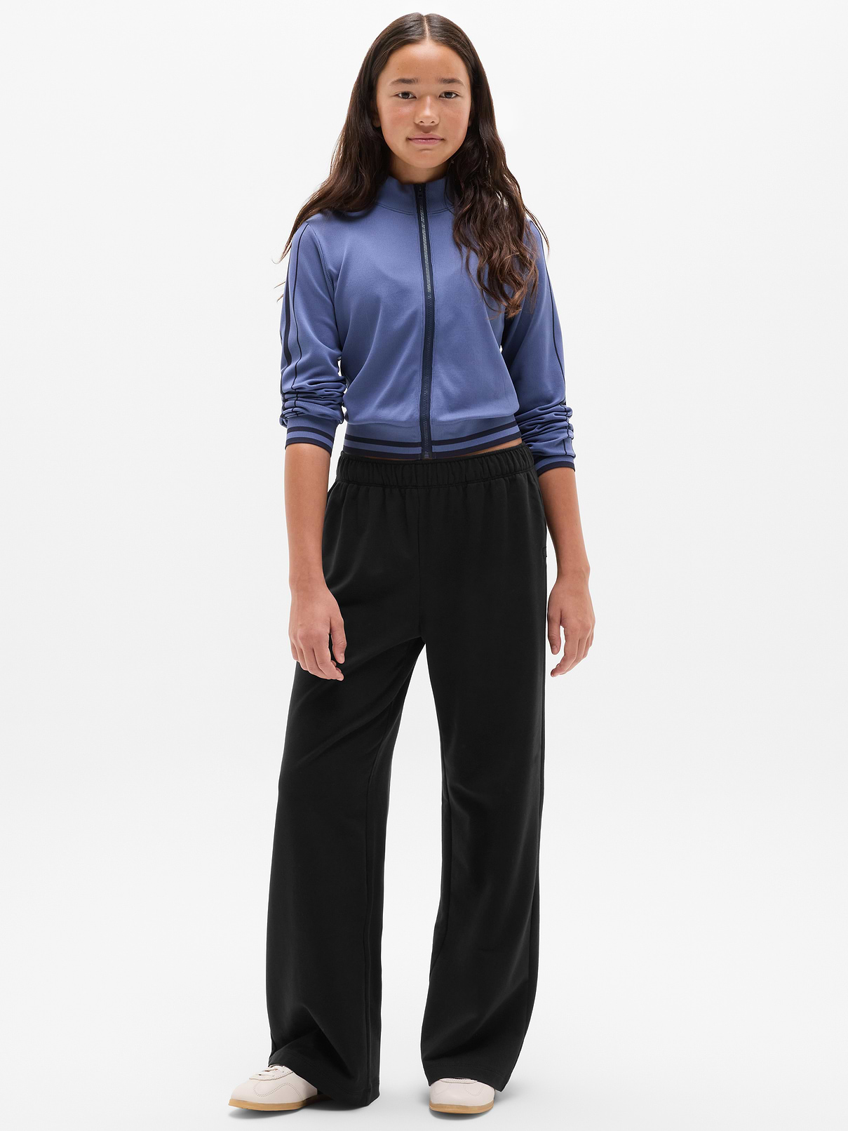 Image number 1 showing, Athleta Girl All Day Wide Leg Terry Pant
