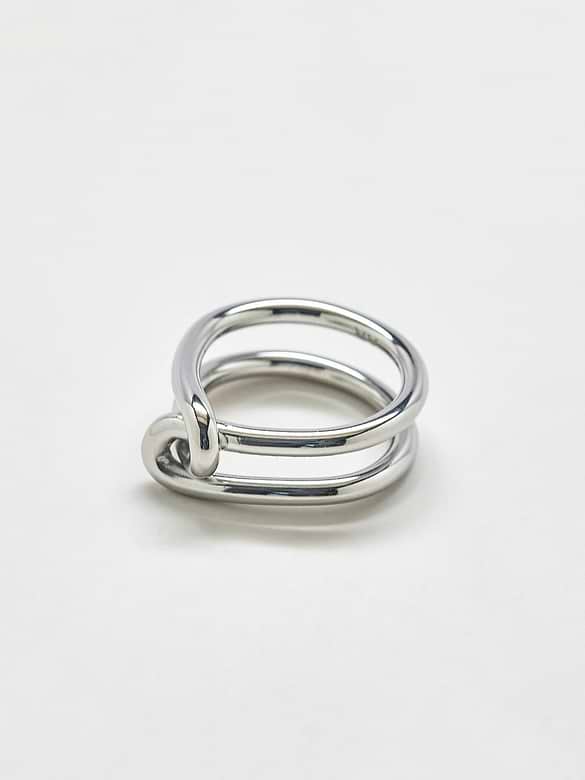 Admiral Row Silver Double Knot Ring