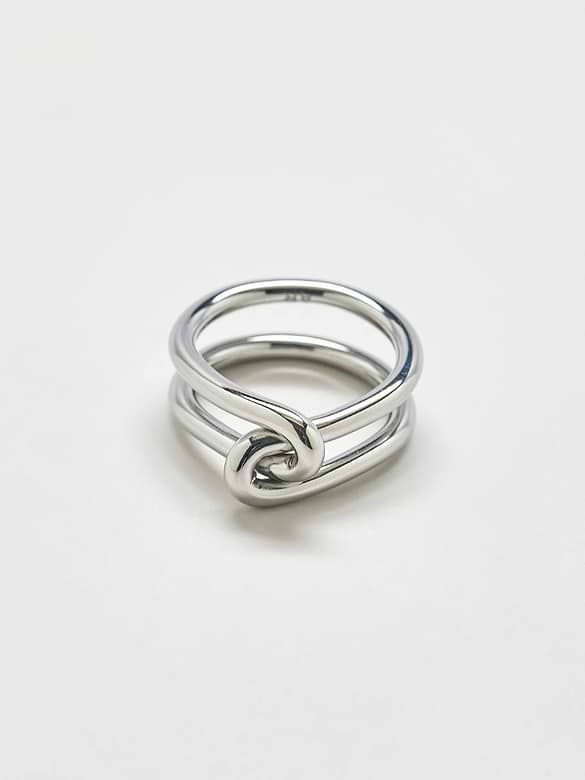 Admiral Row Silver Double Knot Ring