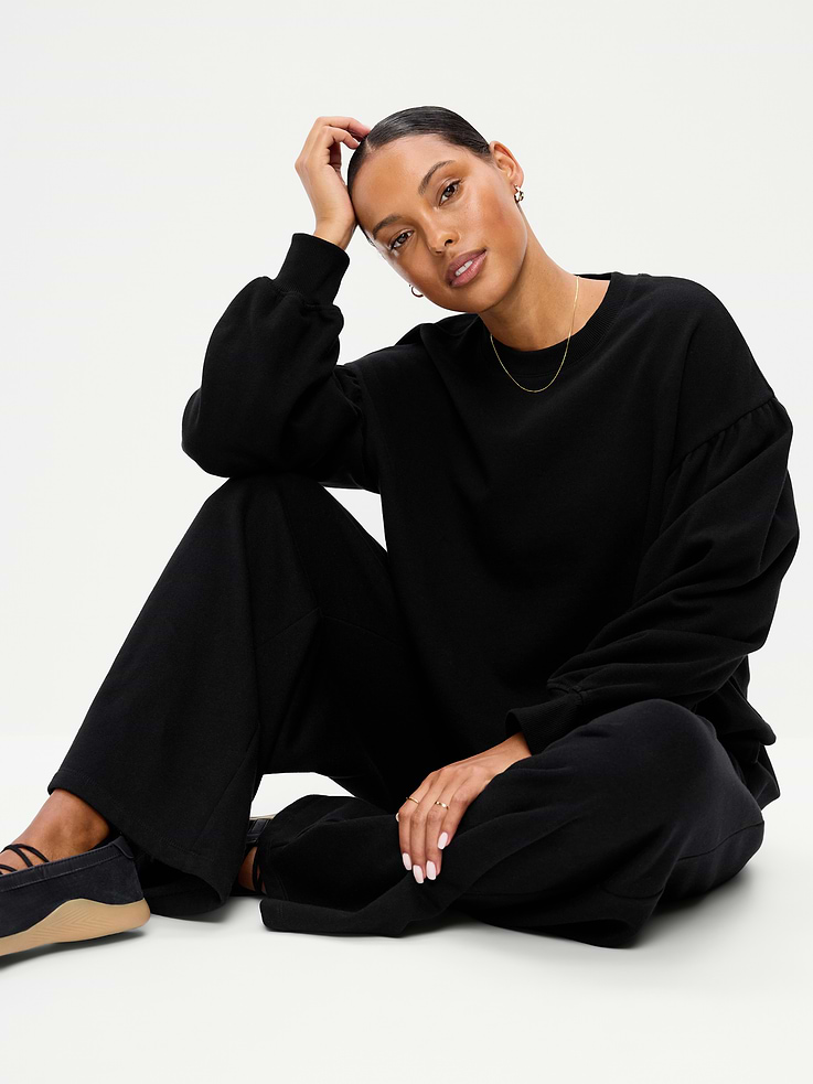 Image number 3 showing, SoComfy Oversized Puff-Sleeve Cropped Sweatshirt