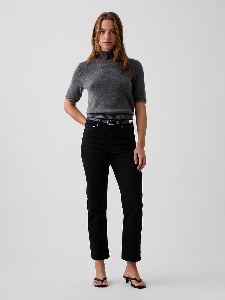 Image number 1 showing, High Rise ’90s Slim Straight Crop Jeans