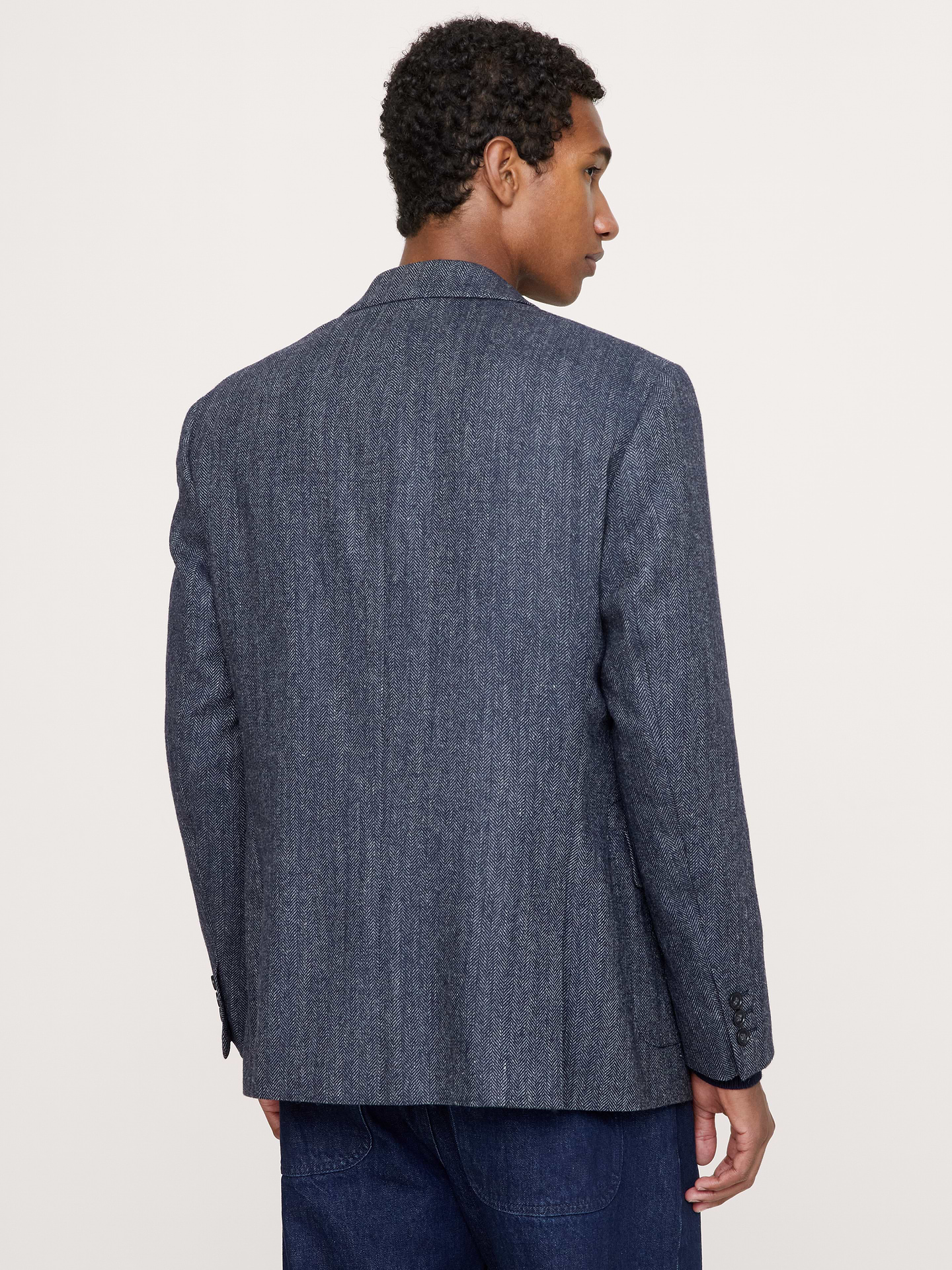 Image number 3 showing, Tailored Slim Italian Herringbone Suit Jacket