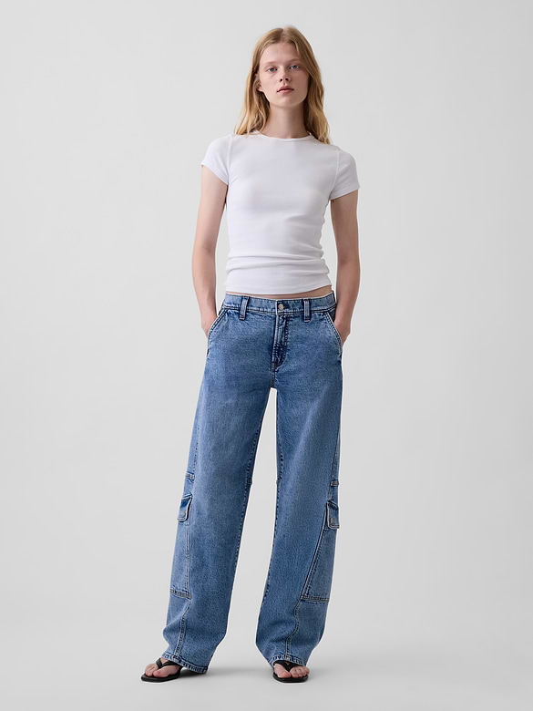 Low Rise '90s Loose Cargo Jeans